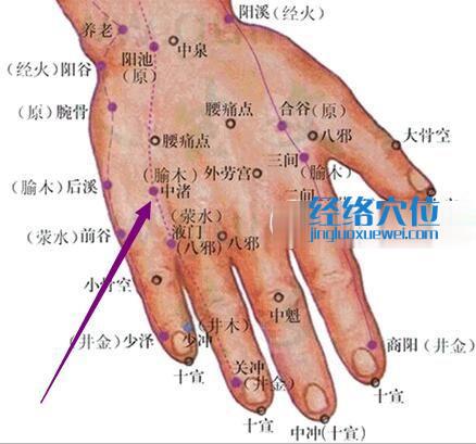 中渚穴位位置圖