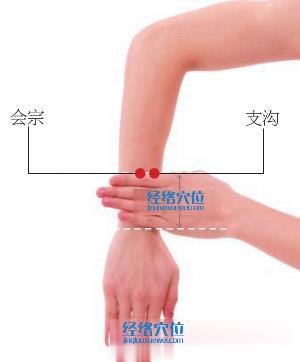 支溝穴的準確位置圖及取穴方法