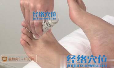 艾灸內庭穴