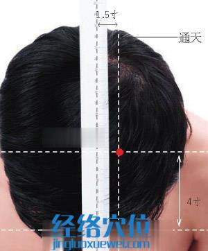 通天穴的取穴方法圖