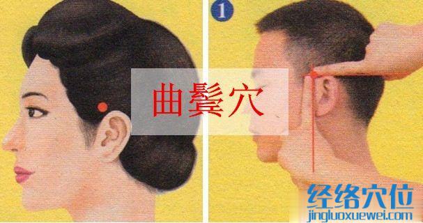 曲鬢穴的準確位置圖