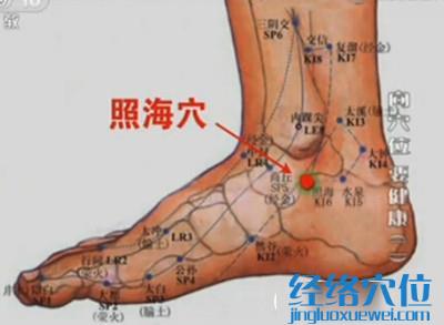 照海穴的準確位置圖