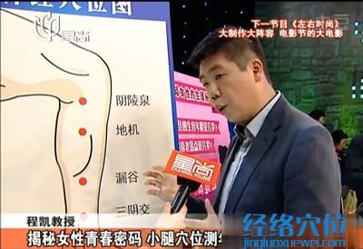 小腿穴位：陰陵泉穴、地機、漏谷穴、三陰交穴的穴位圖